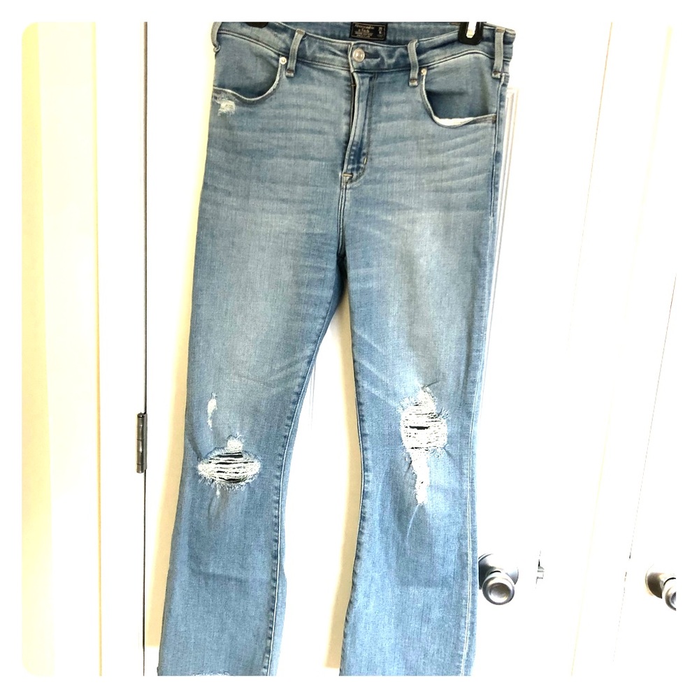 Abercrombie Simone high-rise ankle flare jeans